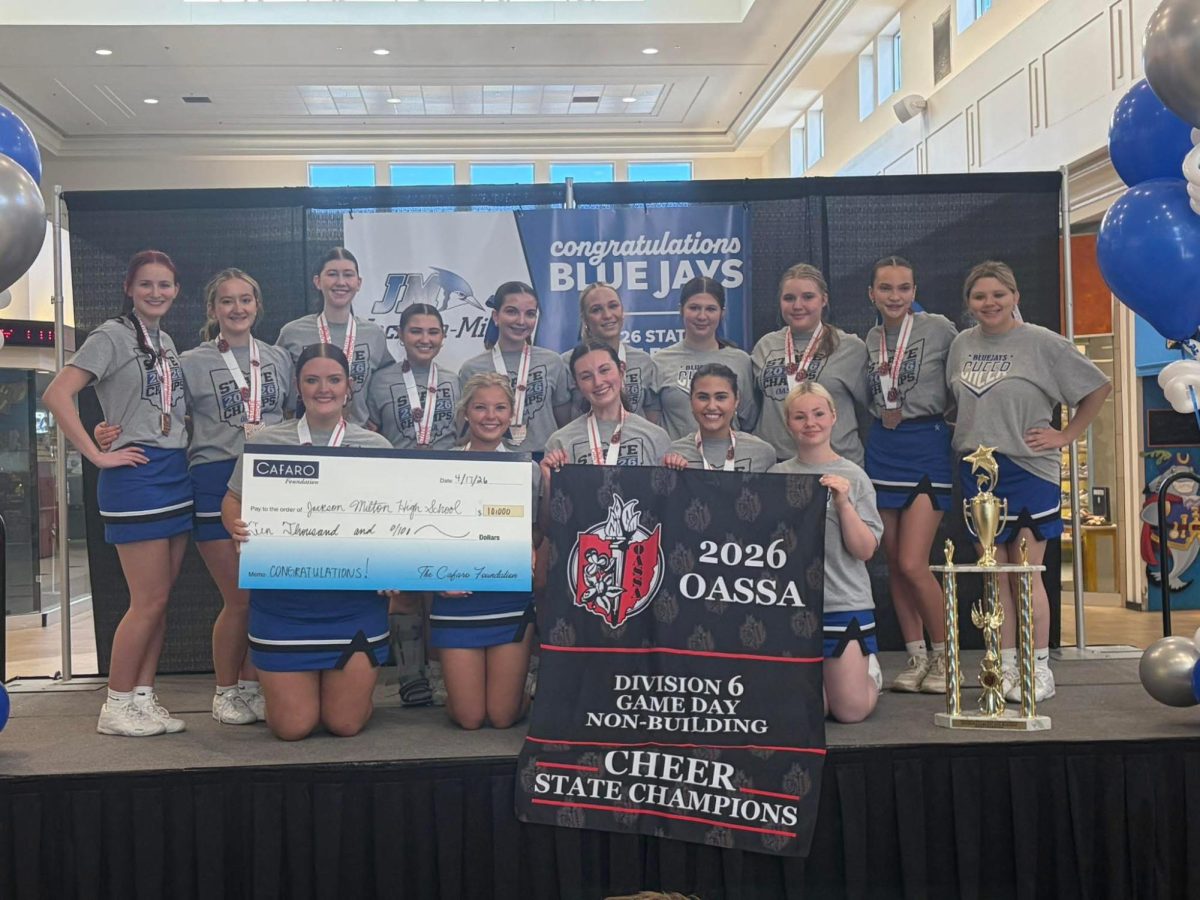 Congratulations to our JM cheerleaders who were recognized for their State win and received a $10,000 check from the Cafaro Foundation!!